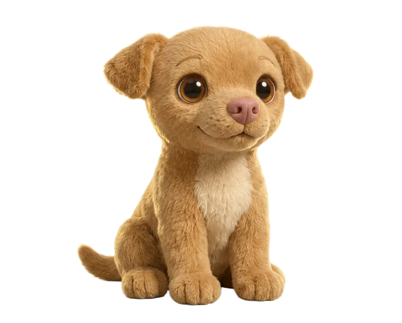 Ren the dog, 3D character render