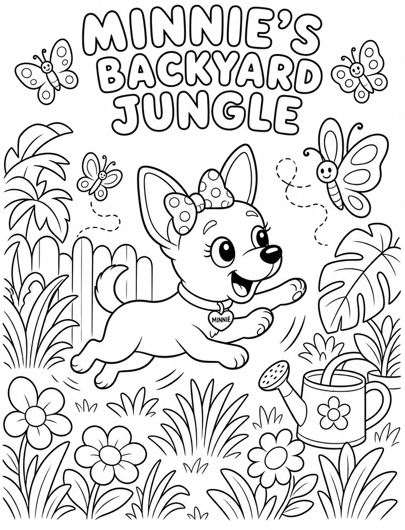 Minnie's Backyard Jungle coloring page preview