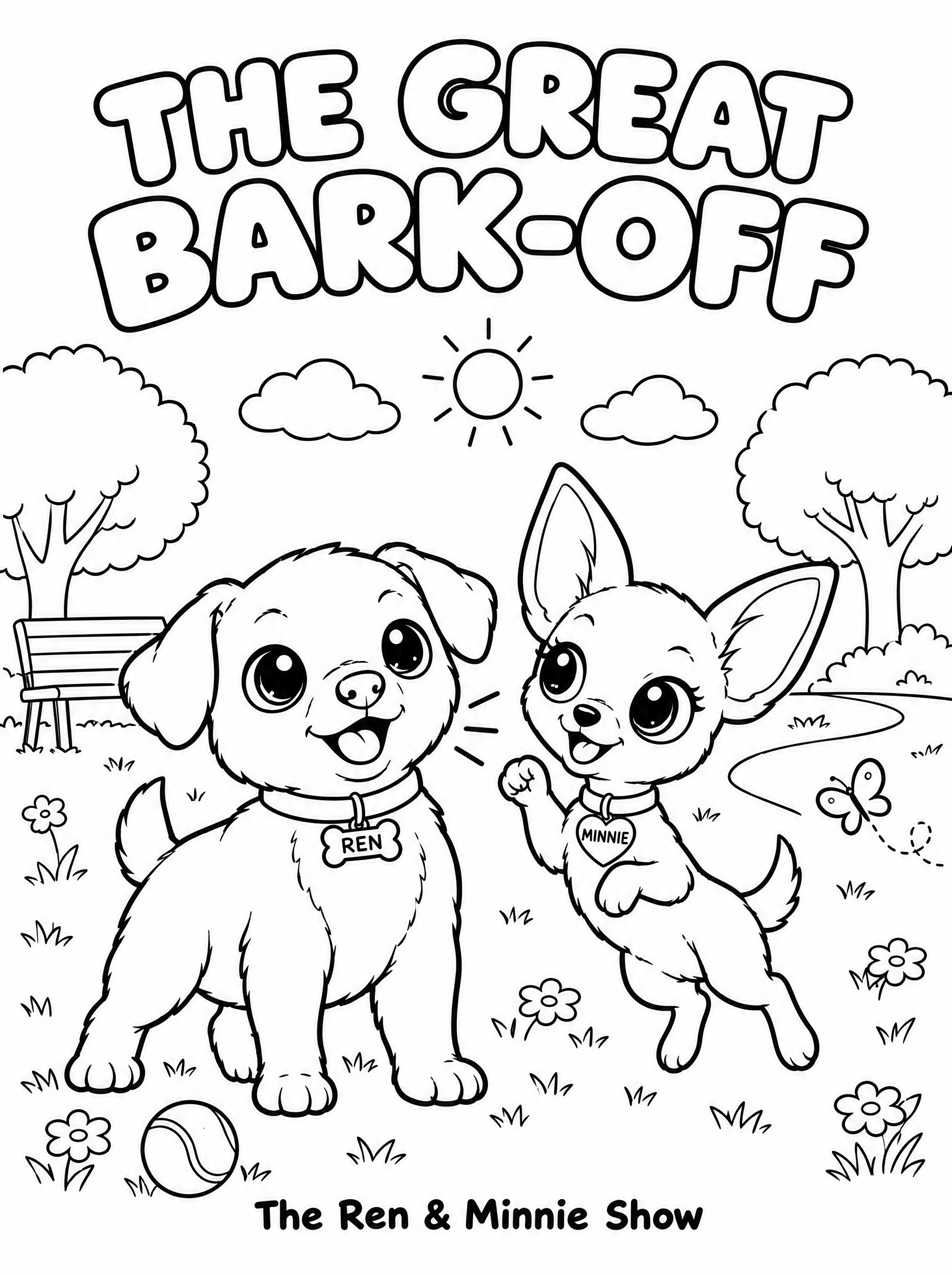 The Great Bark-Off colouring page