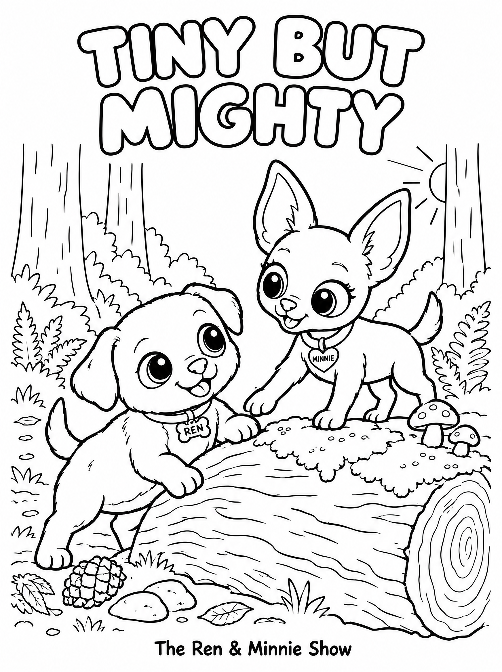 Tiny But Mighty colouring page